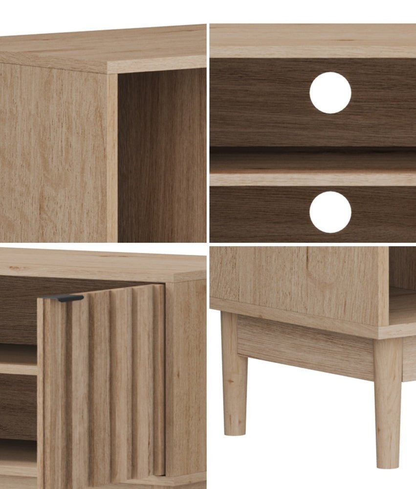 160cm Natural TV Cabinet Entertainment Unit Stand - Buy Online at Bargain Bay Australia