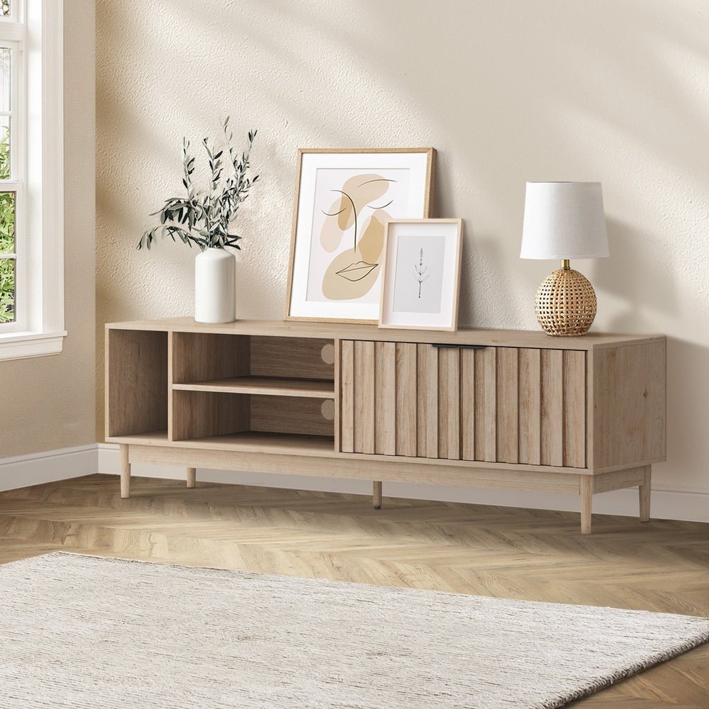 160cm Natural TV Cabinet Entertainment Unit Stand - Buy Online at Bargain Bay Australia