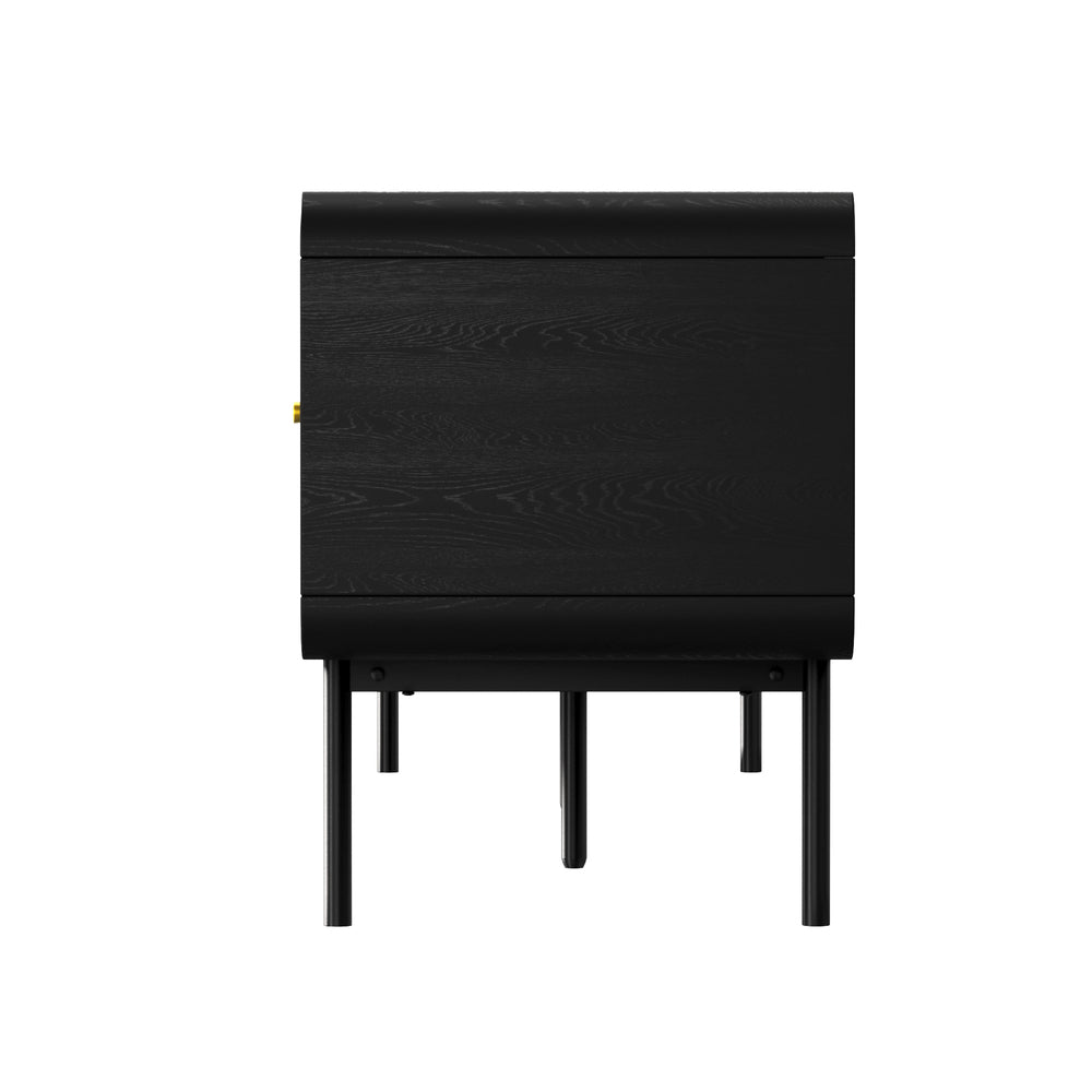 180cm Black Wooden TV Cabinet Entertainment Unit Stand - Buy Online at Bargain Bay Australia
