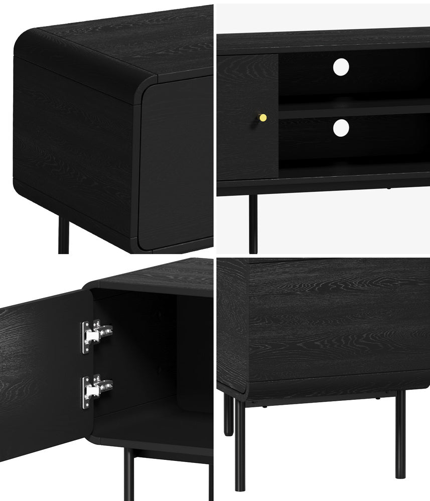 180cm Black Wooden TV Cabinet Entertainment Unit Stand - Buy Online at Bargain Bay Australia