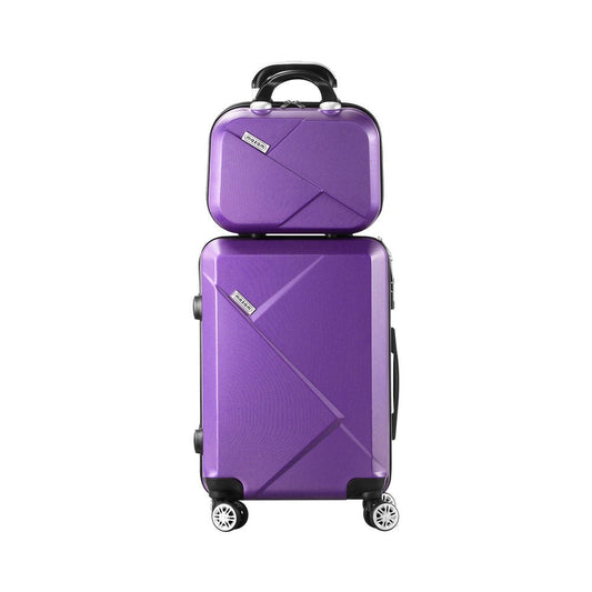 2 Piece Luggage Set TSA Lock Hard Case Purple - Buy Online at Bargain Bay Australia