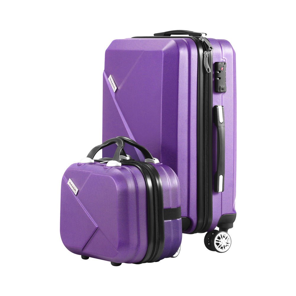 2 Piece Luggage Set TSA Lock Hard Case Purple - Buy Online at Bargain Bay Australia