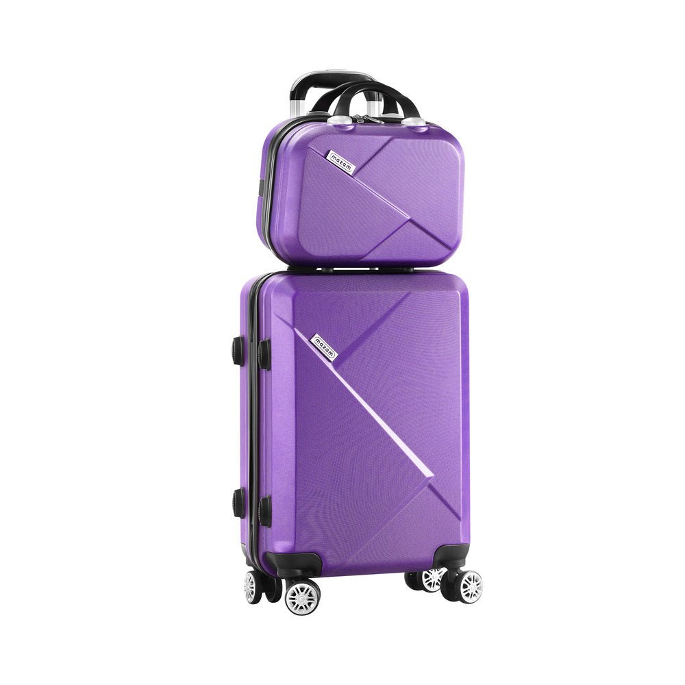2 Piece Luggage Set TSA Lock Hard Case Purple - Buy Online at Bargain Bay Australia