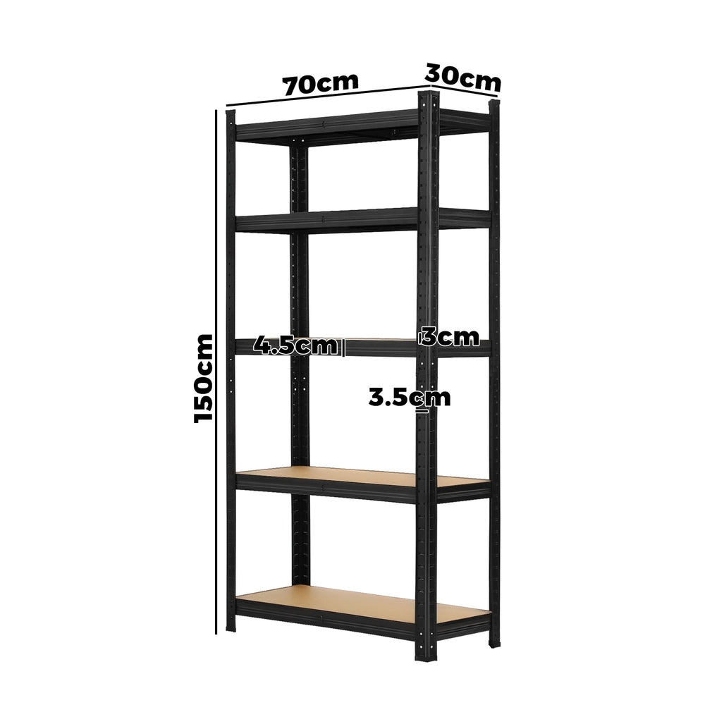 3pcs 5 - Tier Warehouse Storage Rack 1.5m - Buy Online at Bargain Bay Australia