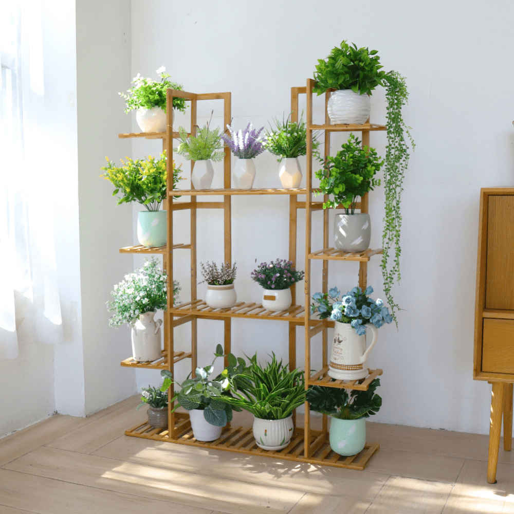 9 Tier Extra Large Bamboo Plant Stand - Buy Online at Bargain Bay Australia