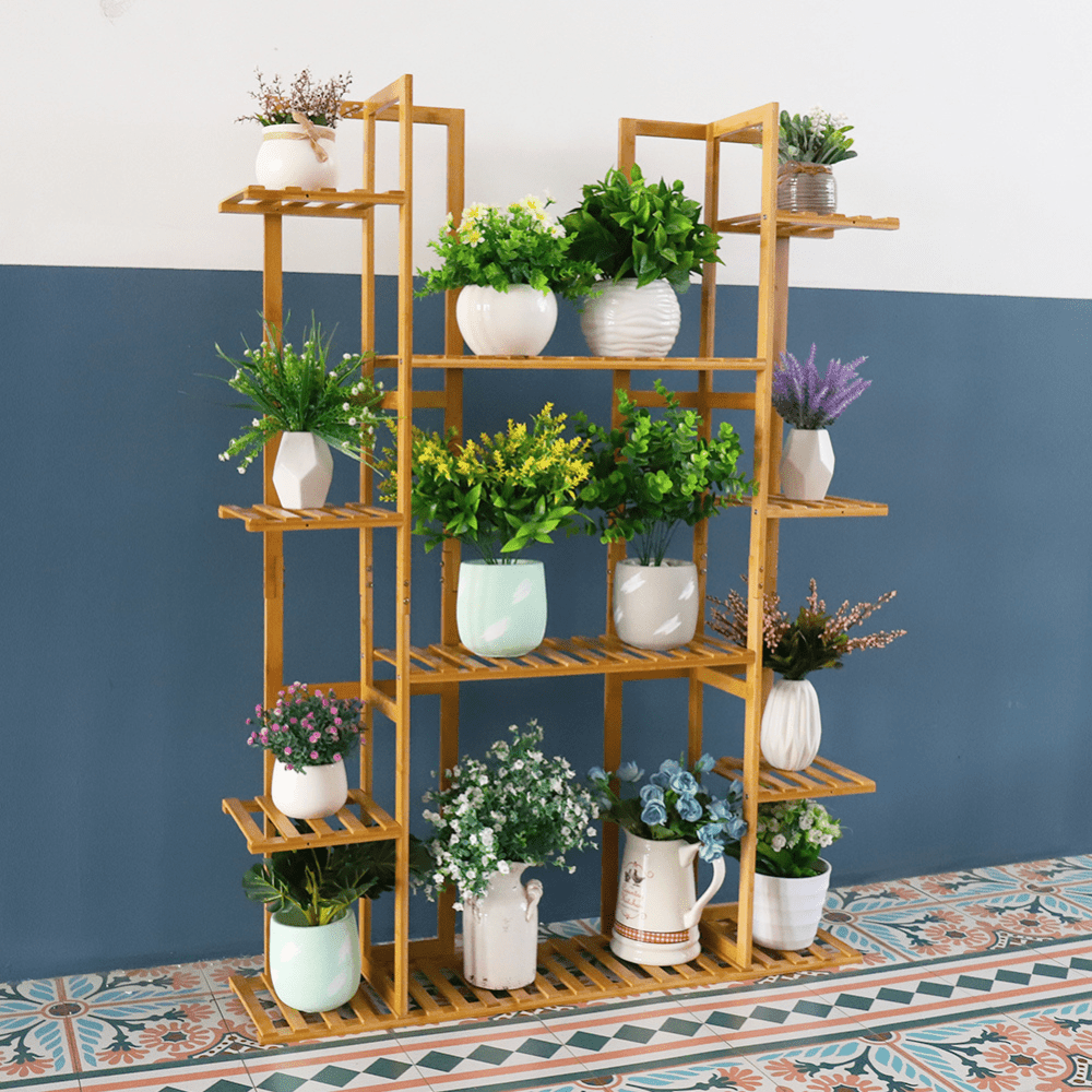 9 Tier Extra Large Bamboo Plant Stand - Buy Online at Bargain Bay Australia