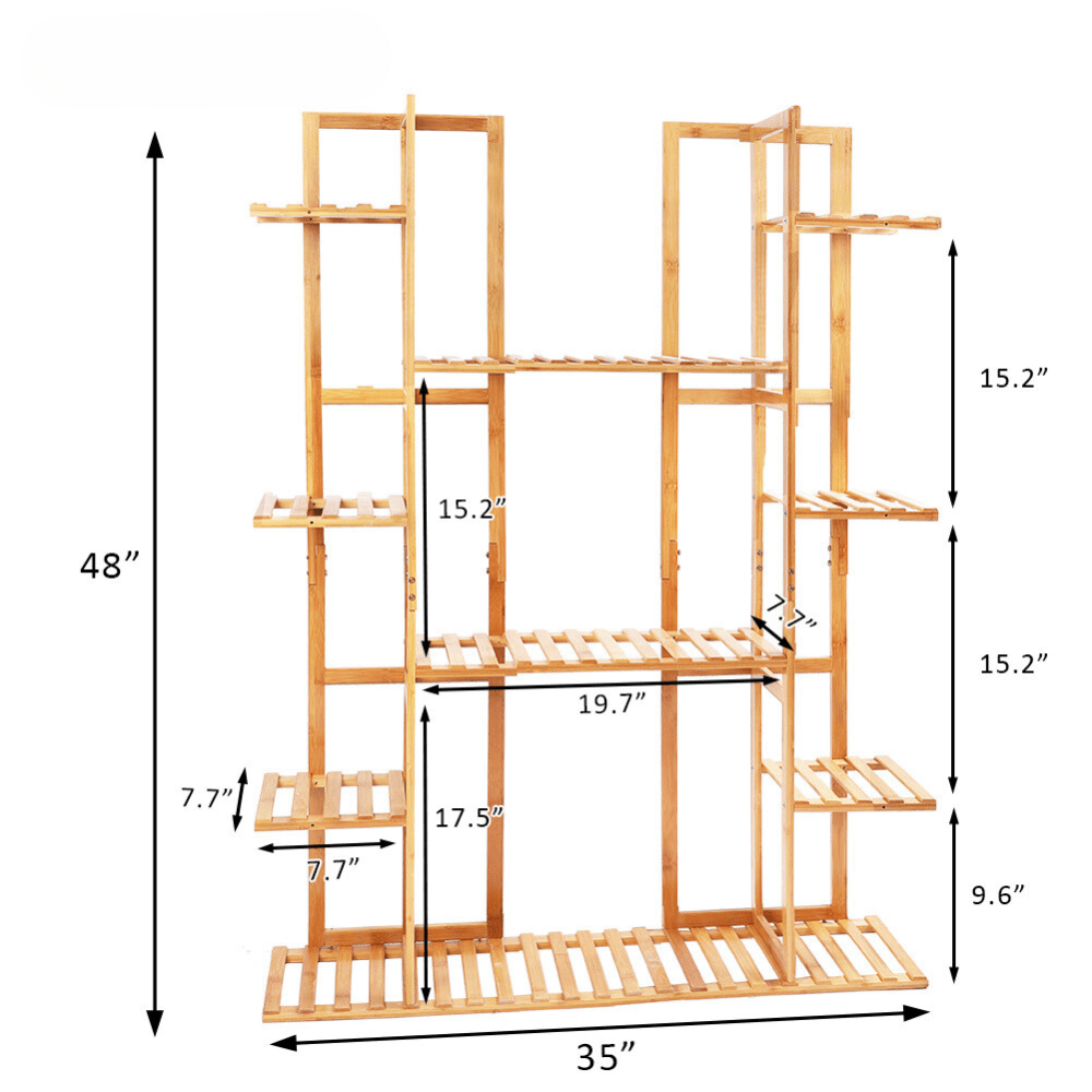 9 Tier Extra Large Bamboo Plant Stand - Buy Online at Bargain Bay Australia
