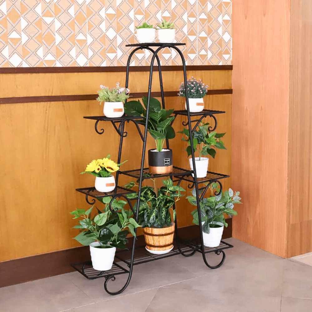 9 Tier Metal Plant Shelf Stand Multilayer Potted Display Rack Patio - Buy Online at Bargain Bay Australia