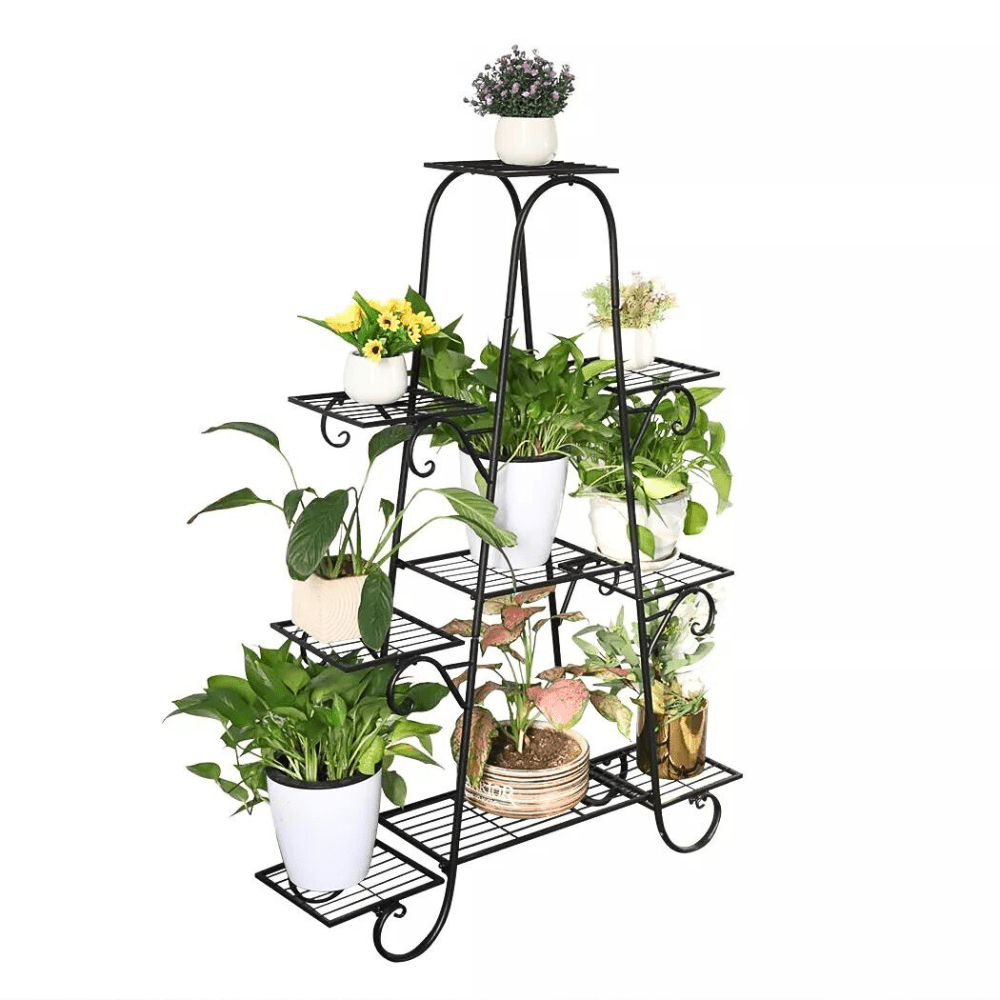 9 Tier Metal Plant Shelf Stand Multilayer Potted Display Rack Patio - Buy Online at Bargain Bay Australia