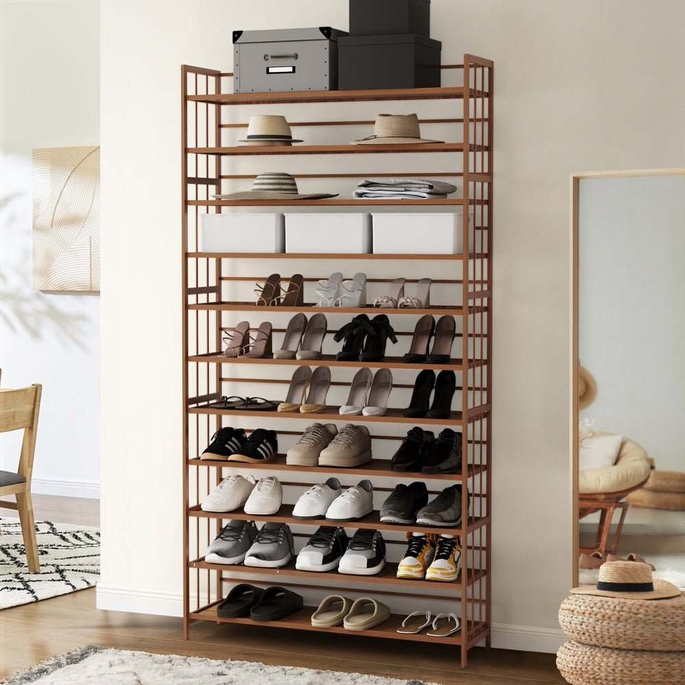 Bamboo Shoe Rack Storage Organizer with 11 Shelves - Buy Online at Bargain Bay Australia