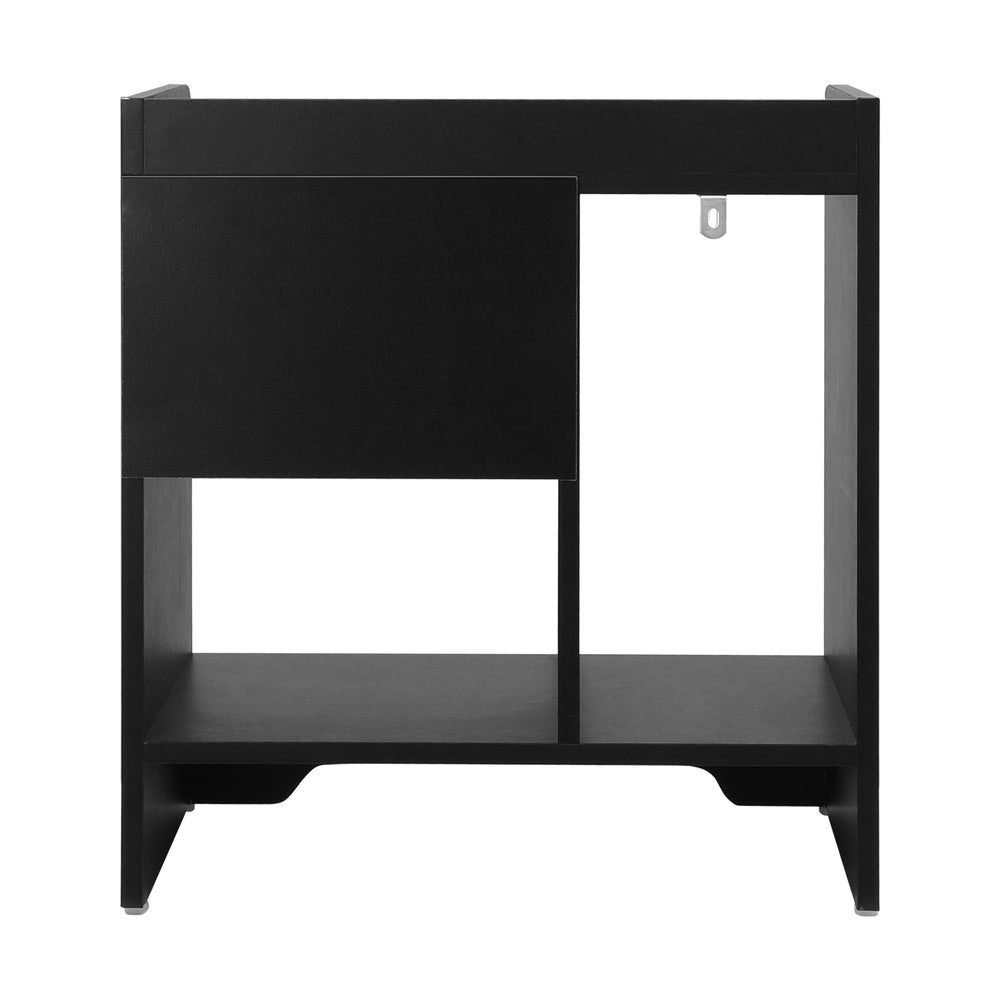 Bedside Table with Drawer and Storage Space Black - Buy Online at Bargain Bay Australia
