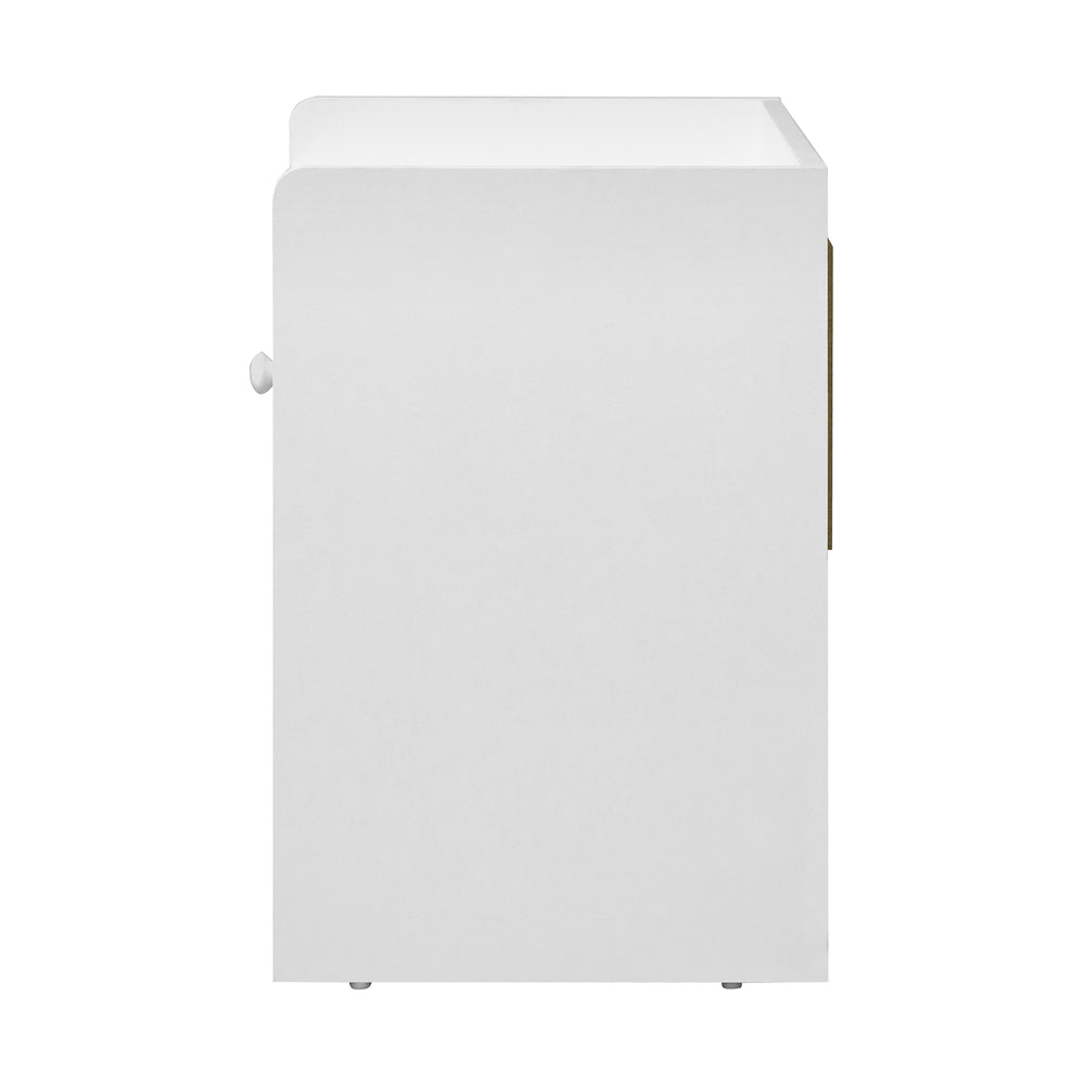 Bedside Table with Drawer and Storage Space White - Buy Online at Bargain Bay Australia