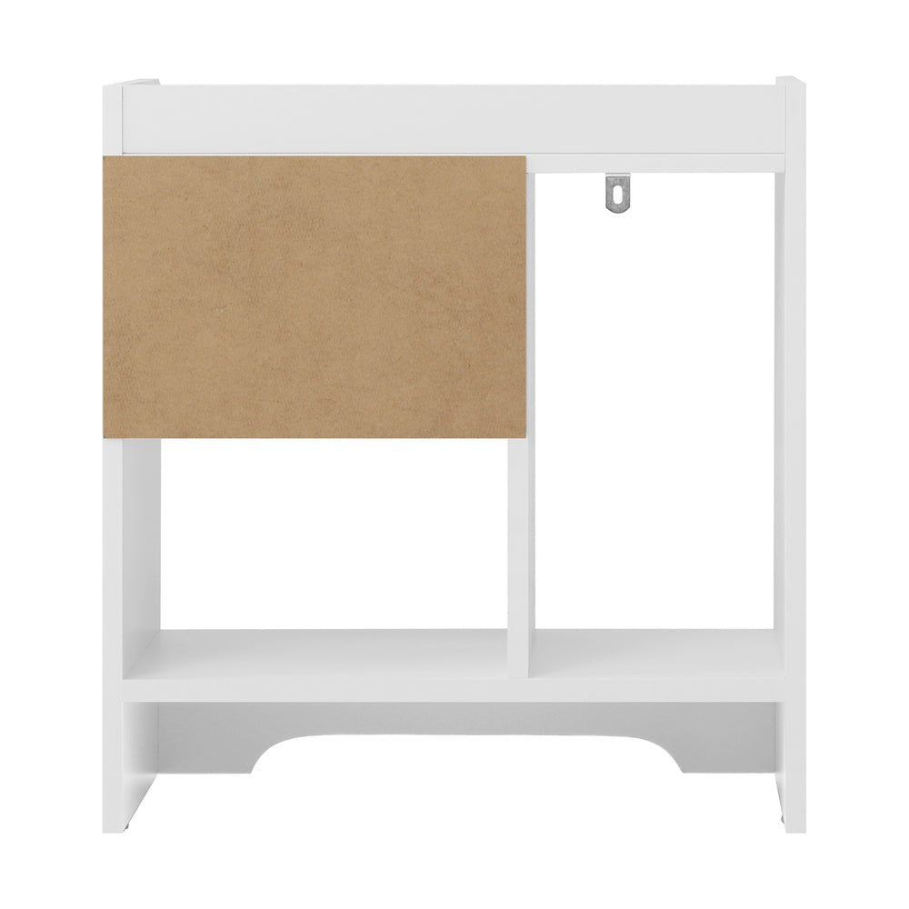 Bedside Table with Drawer and Storage Space White - Buy Online at Bargain Bay Australia