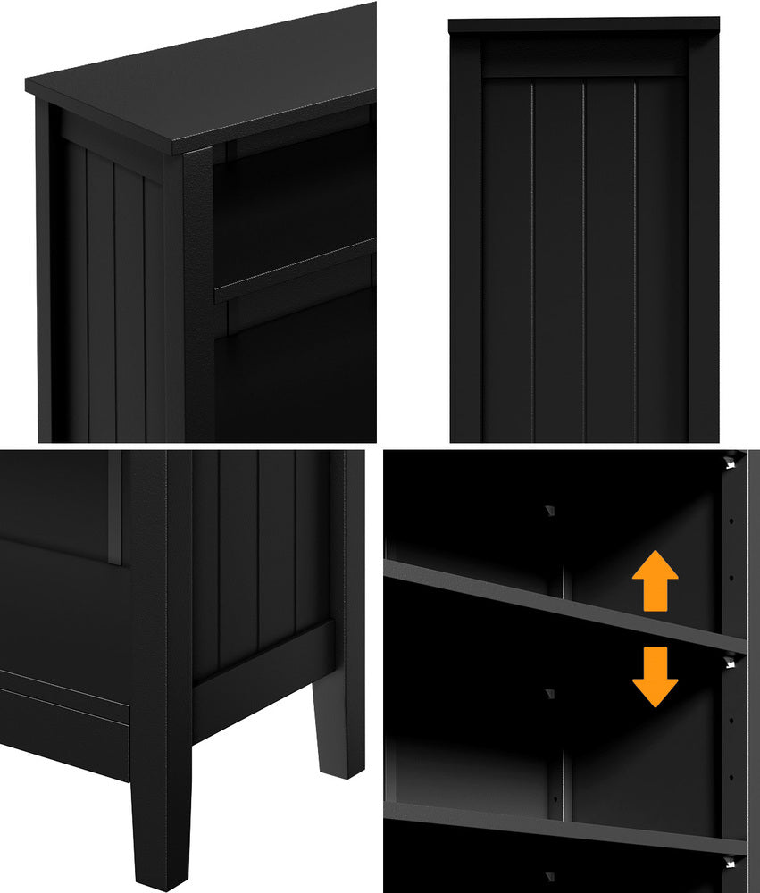 Black 5 Tier Bookshelf Bookcase Display Storage Cabinet - Buy Online at Bargain Bay Australia