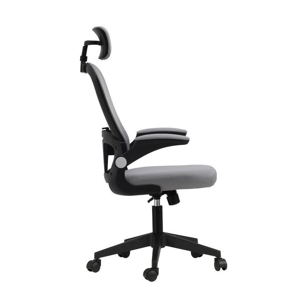 Black and Grey Mesh Executive Office Chair with Racing Style and Tilt Function - Buy Online at Bargain Bay Australia