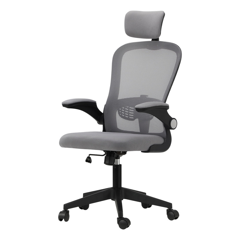 Black and Grey Mesh Executive Office Chair with Racing Style and Tilt Function - Buy Online at Bargain Bay Australia