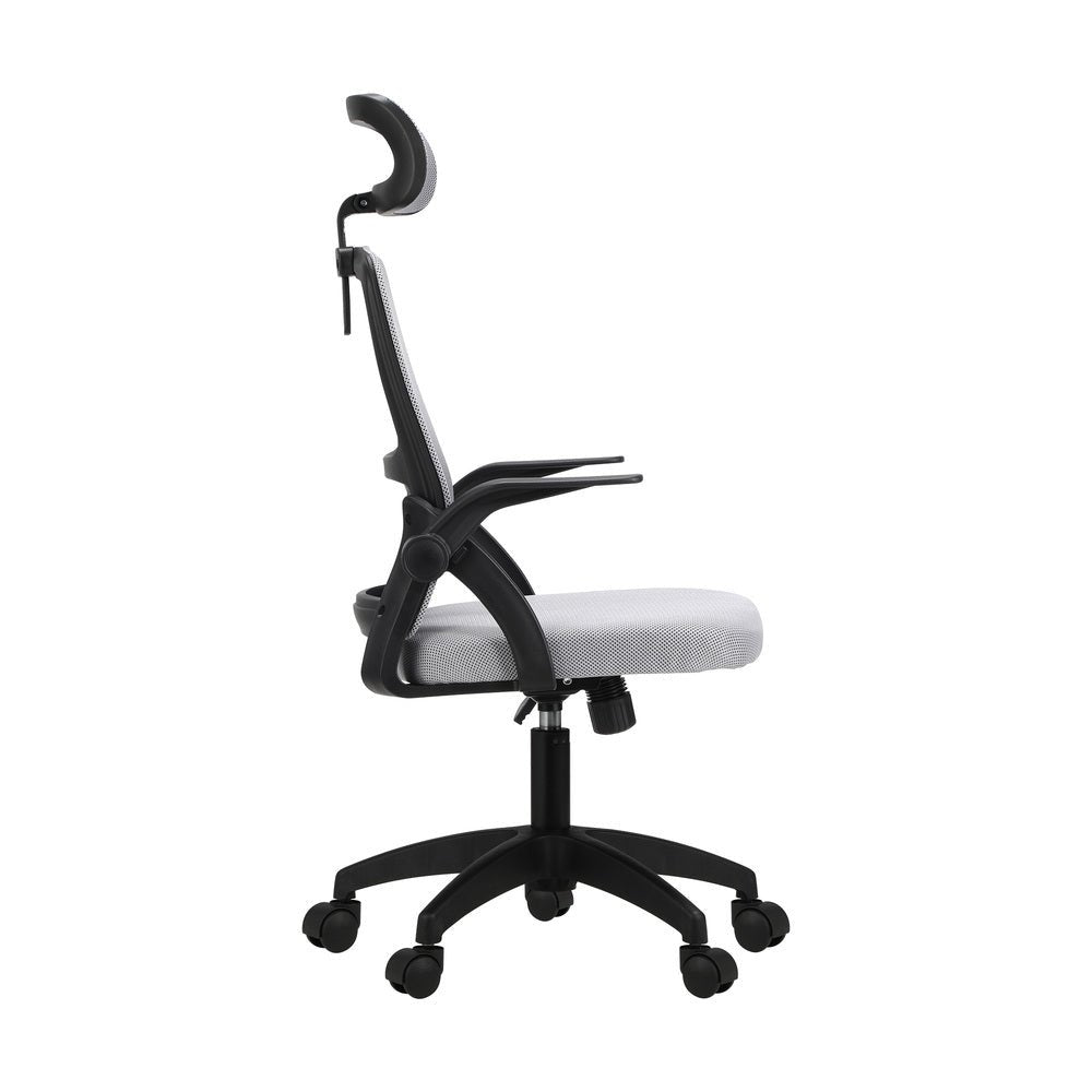 Black and Grey Mesh Office Chair with Fabric Seat - Buy Online at Bargain Bay Australia
