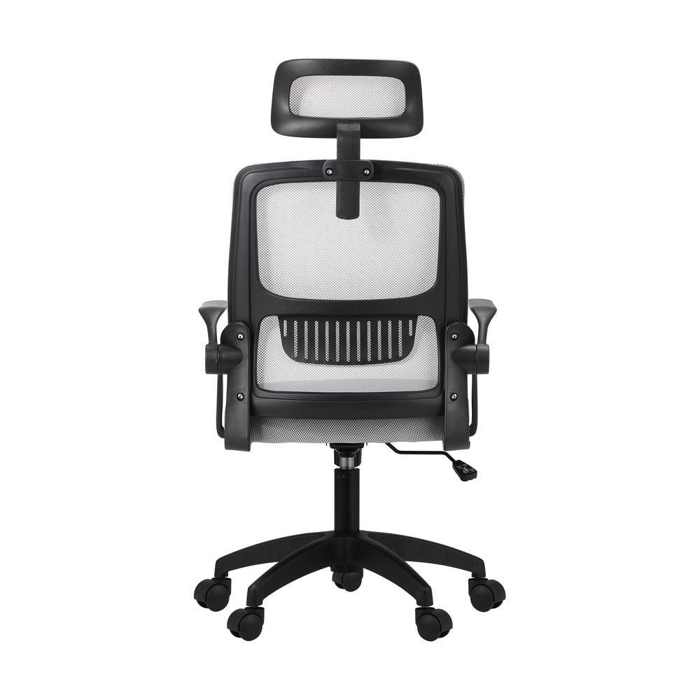 Black and Grey Mesh Office Chair with Fabric Seat - Buy Online at Bargain Bay Australia