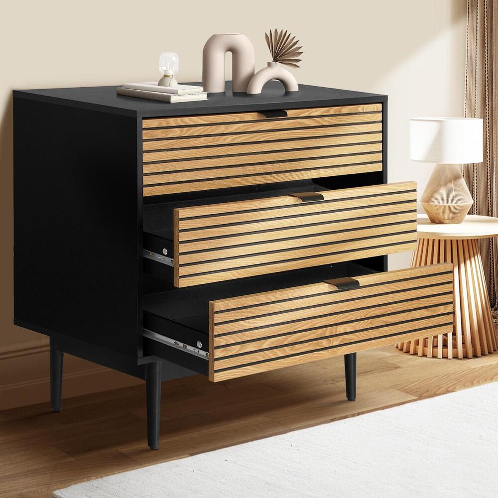 Chest of Drawers 3 - Drawer Dresser Table Lowboy - Buy Online at Bargain Bay Australia