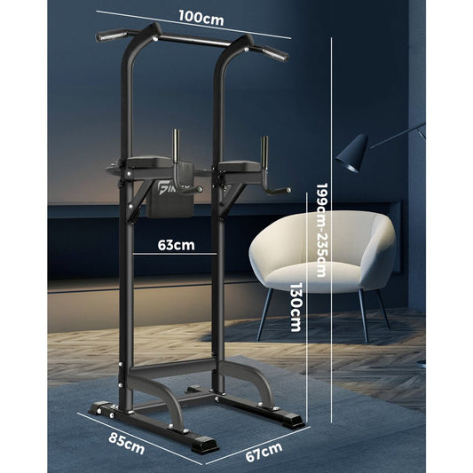 Chin Up Tower with Weight Bench for Push Up Pull Up and Knee Raise - Buy Online at Bargain Bay Australia