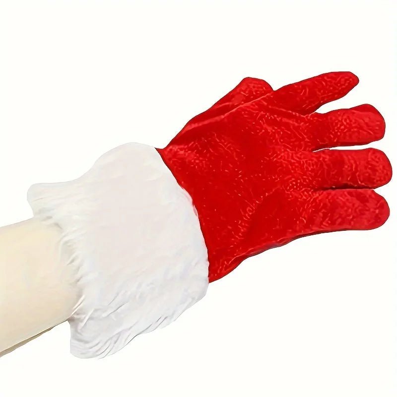 Christmas Plush Gloves – Santa Claus Warm Winter Accessories