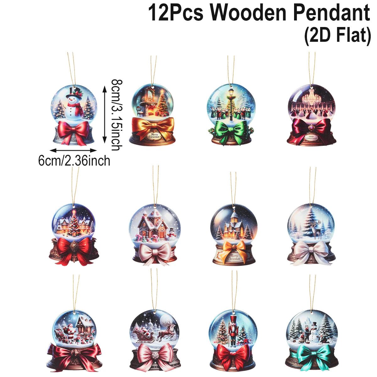 Christmas Wooden Hanging Ornaments – Happy 2026 Santa Claus Décor - Buy Online at Bargain Bay Australia