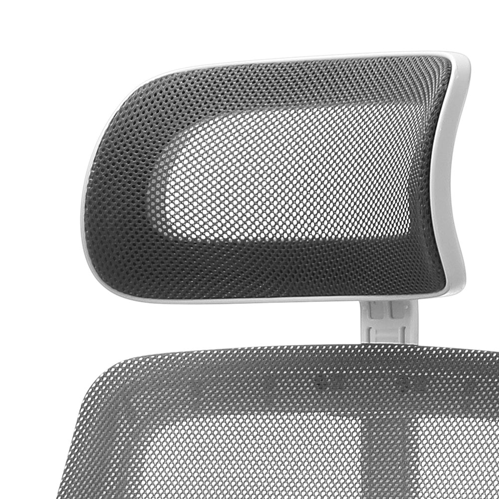 Dark Grey and White Mesh Office Chair with Fabric Seat - Buy Online at Bargain Bay Australia