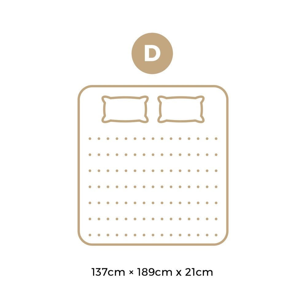 Double Mattress with Breathable Bonnell Spring 21 cm - Buy Online at Bargain Bay Australia