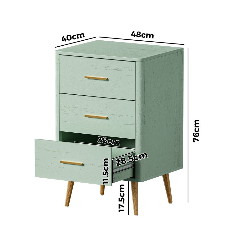 Green 3 Chest of Drawers Tallboy - Buy Online at Bargain Bay Australia