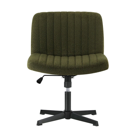 Green Sherpa Mid Back Armless Office Chair with Wide Seat - Buy Online at Bargain Bay Australia