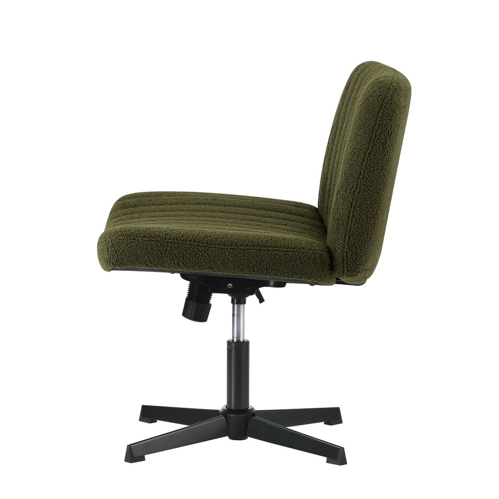 Green Sherpa Mid Back Armless Office Chair with Wide Seat - Buy Online at Bargain Bay Australia