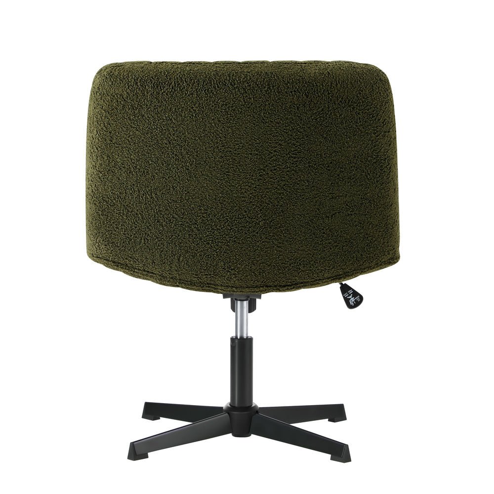 Green Sherpa Mid Back Armless Office Chair with Wide Seat - Buy Online at Bargain Bay Australia