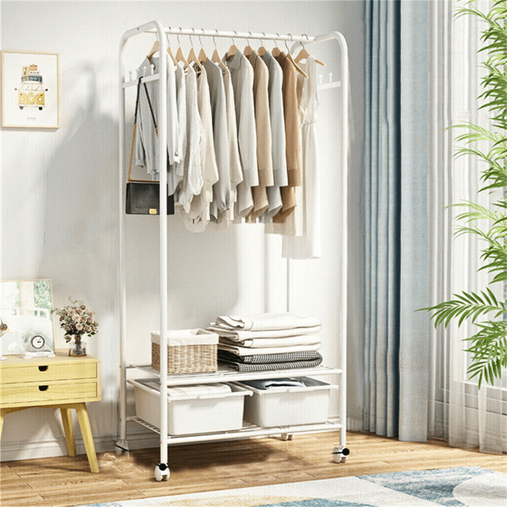 Heavy Duty Industrial Pipe Clothes Rack with Wheels - Buy Online at Bargain Bay Australia
