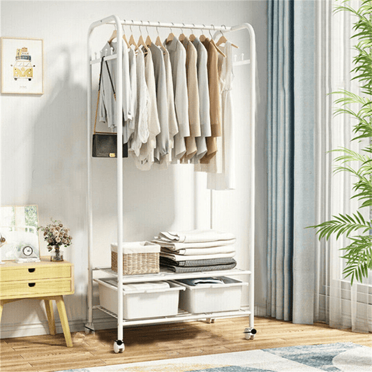 Heavy Duty Industrial Pipe Clothes Rack with Wheels - Buy Online at Bargain Bay Australia