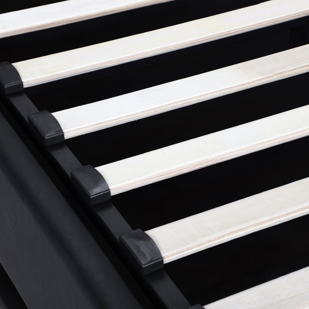 King Bed Frame with Gas Lift RGB Storage Space Black - Buy Online at Bargain Bay Australia