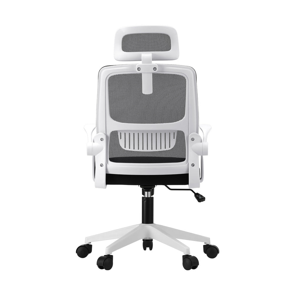 Mesh Office Chair with Fabric Seat Black and White - Buy Online at Bargain Bay Australia