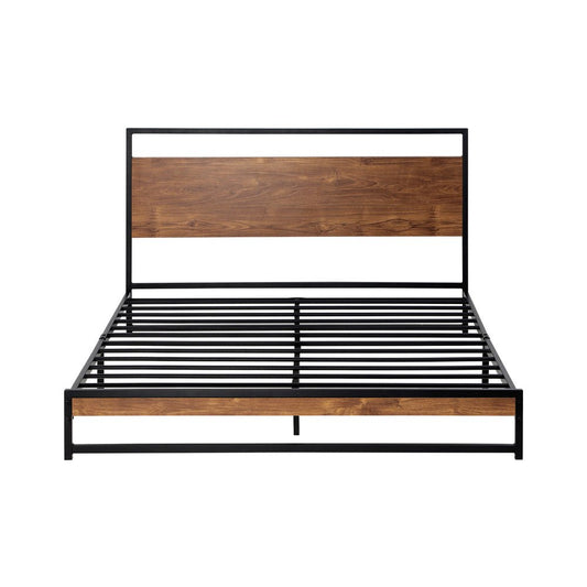 Metal Bed Frame Queen Size Wooden - Buy Online at Bargain Bay Australia