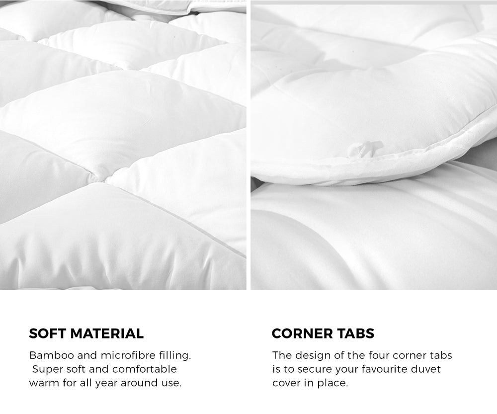 Microfiber Queen Quilt Duvet Insert 400GSM - Buy Online at Bargain Bay Australia