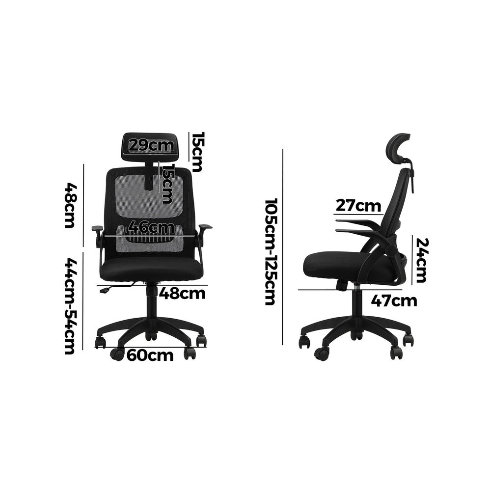 Office Chair Black Mesh Headrest and Backrest - Buy Online at Bargain Bay Australia