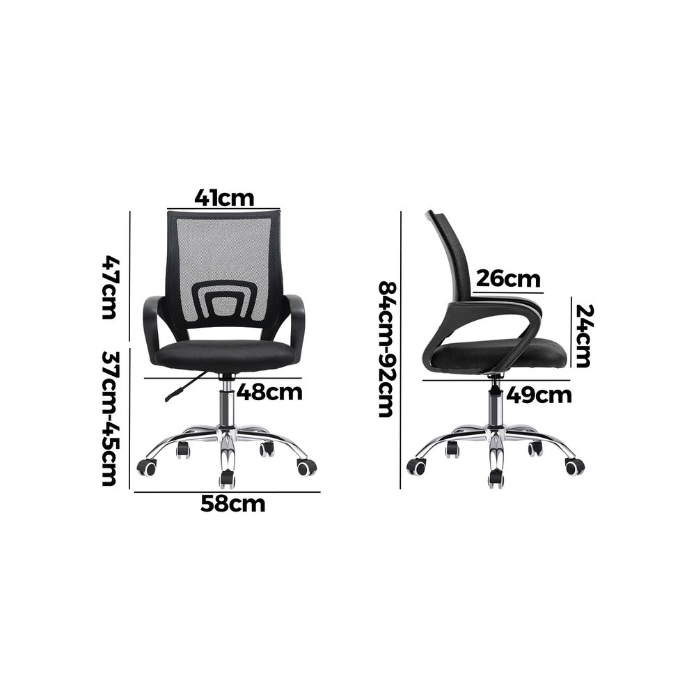 Office Chair Swivel with Armrests and Casters Black - Buy Online at Bargain Bay Australia