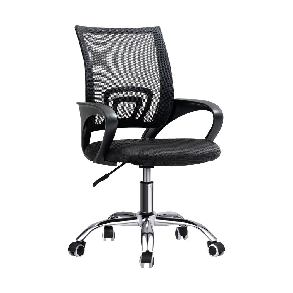 Office Chair Swivel with Armrests and Casters Black - Buy Online at Bargain Bay Australia