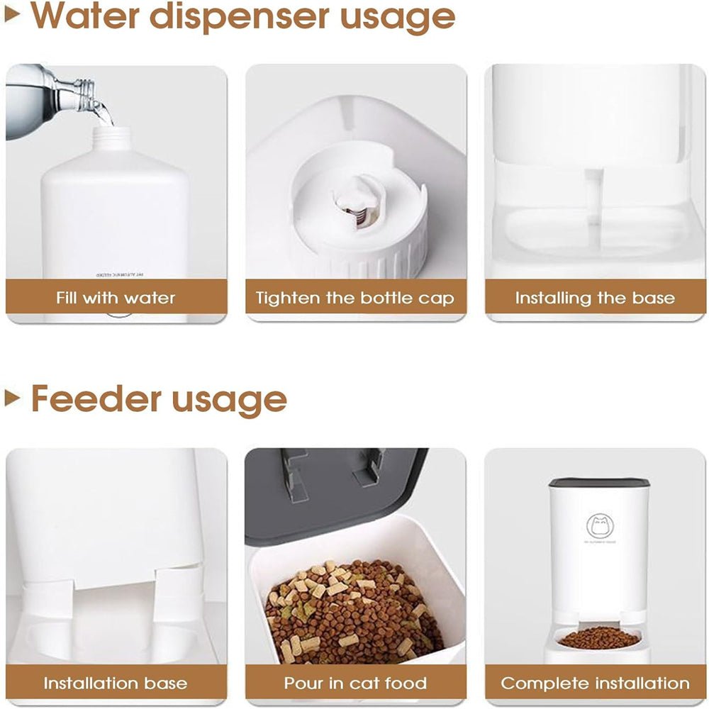 PETSWOL Cat Dog Feeder and Waterer - Self - Dispensing Automatic Pet Feeders - Buy Online at Bargain Bay Australia