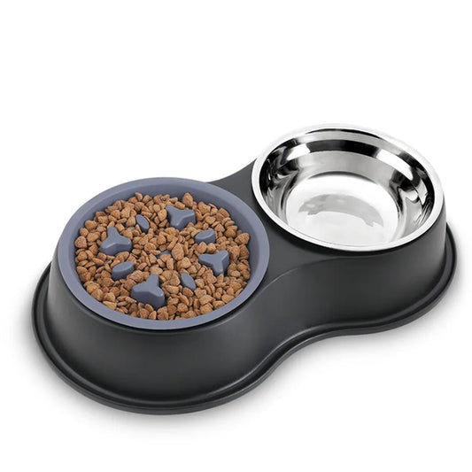 PETSWOL Dog Water And Food Bowls With Slow Feeder - Buy Online at Bargain Bay Australia