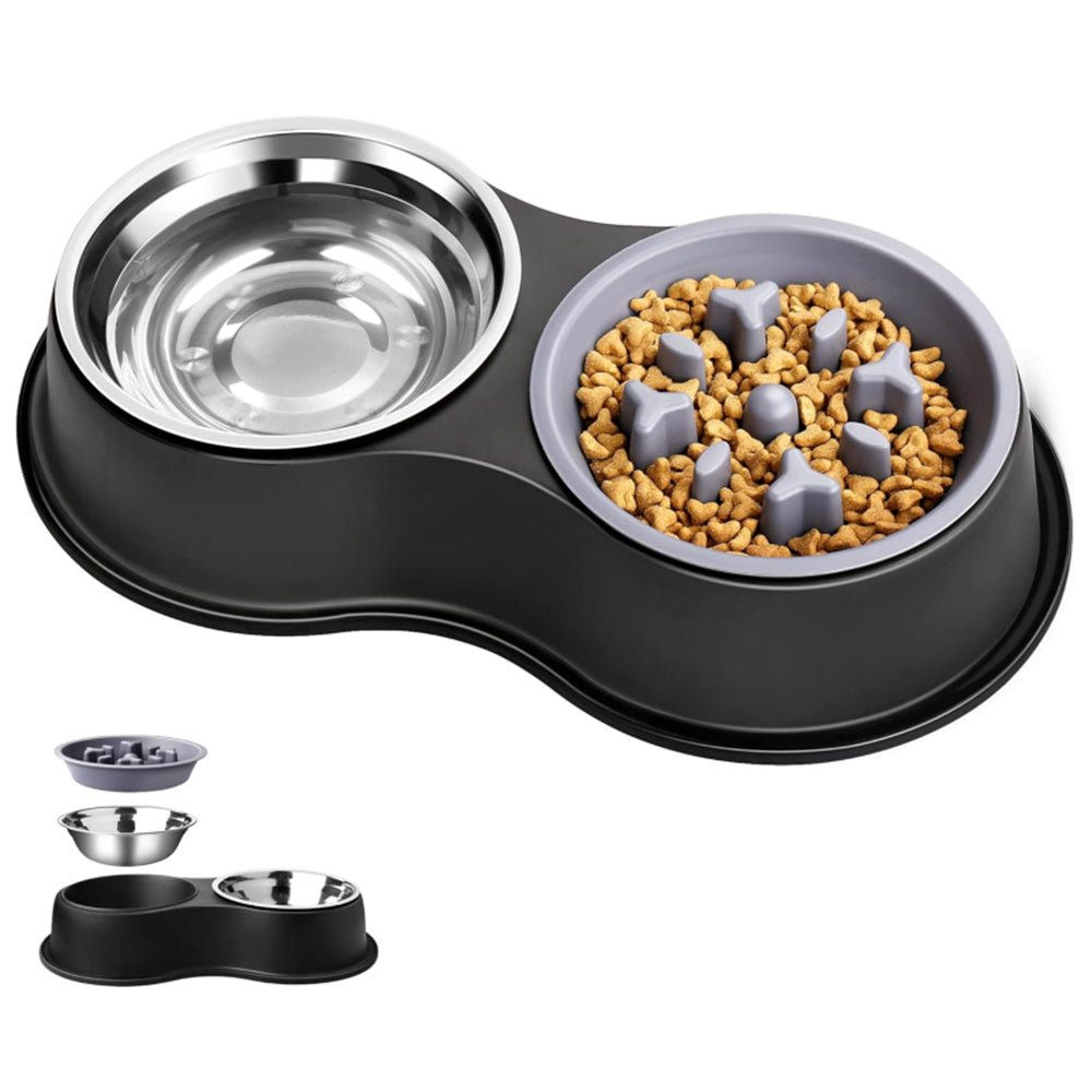 PETSWOL Dog Water And Food Bowls With Slow Feeder - Buy Online at Bargain Bay Australia
