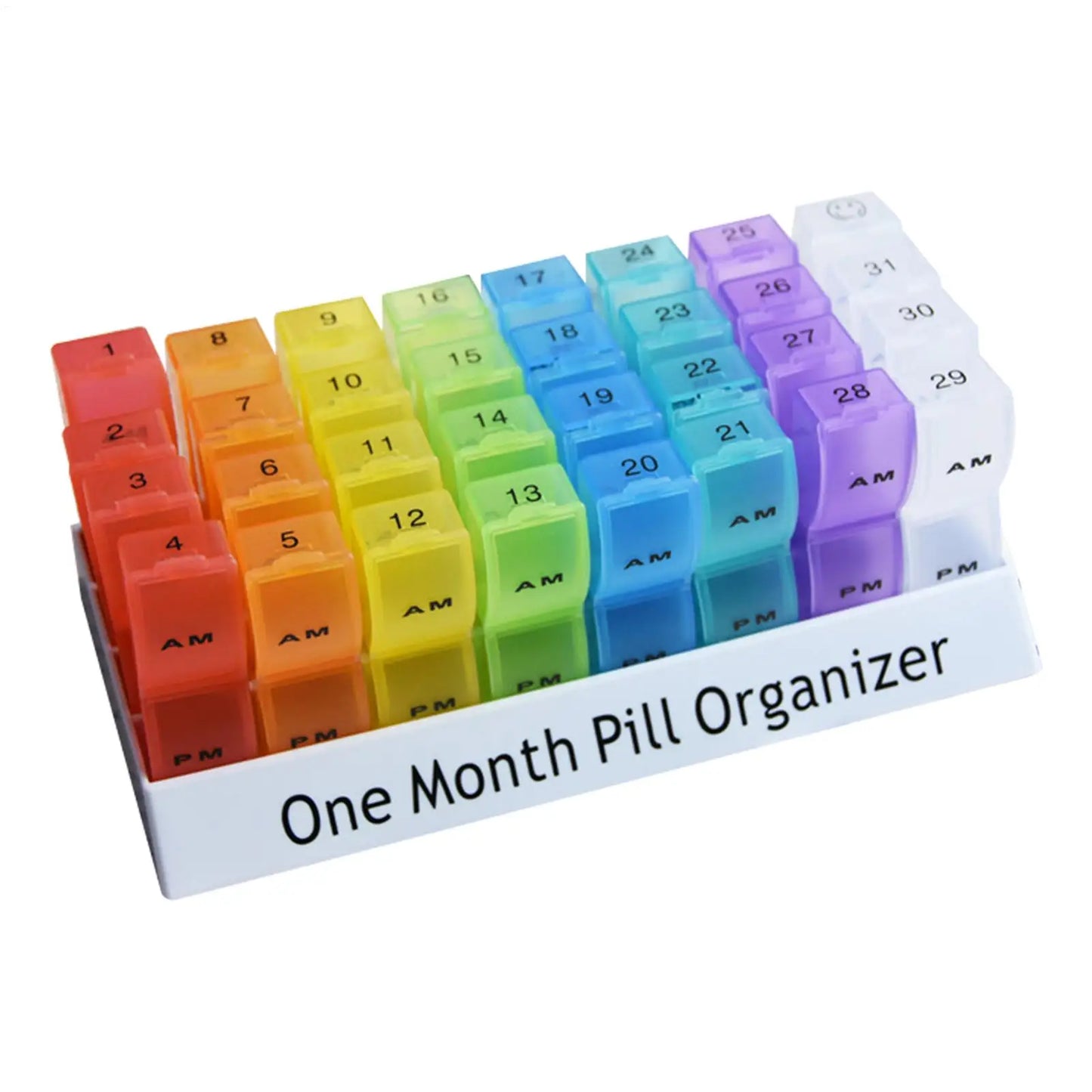 Portable Pill Organizer – 32-Grid Monthly Medicine & Supplement Box