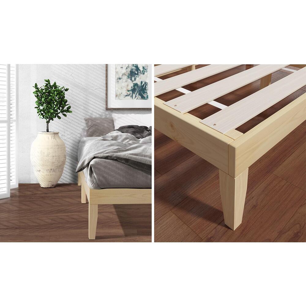 Queen Size Bed Frame Pine Wood Bed Base - Buy Online at Bargain Bay Australia
