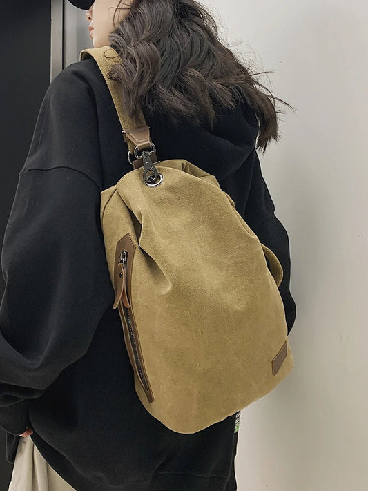 Retro Canvas Satchel – Extra Large Crossbody Bag - Buy Online at Bargain Bay Australia