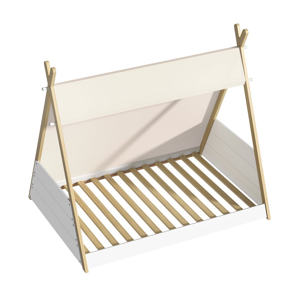 Single Size Kids House Teepee Triangle Bed Frame with Mattress - Buy Online at Bargain Bay Australia