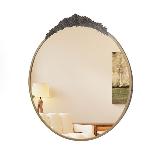 Stunning Baroque Brass Mirror Elegant Resin Rose Design - Buy Online at Bargain Bay Australia