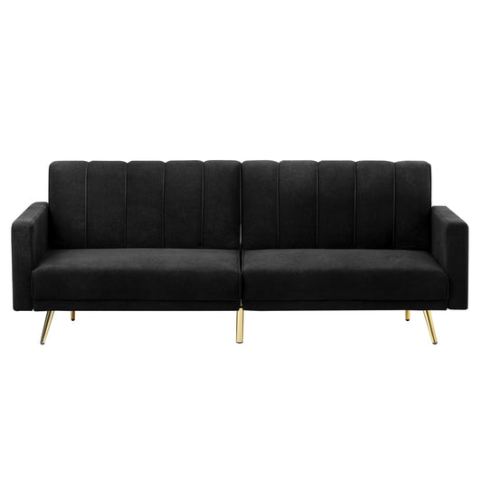 Velvet 3 - Seater Sofa Bed Black - Buy Online at Bargain Bay Australia